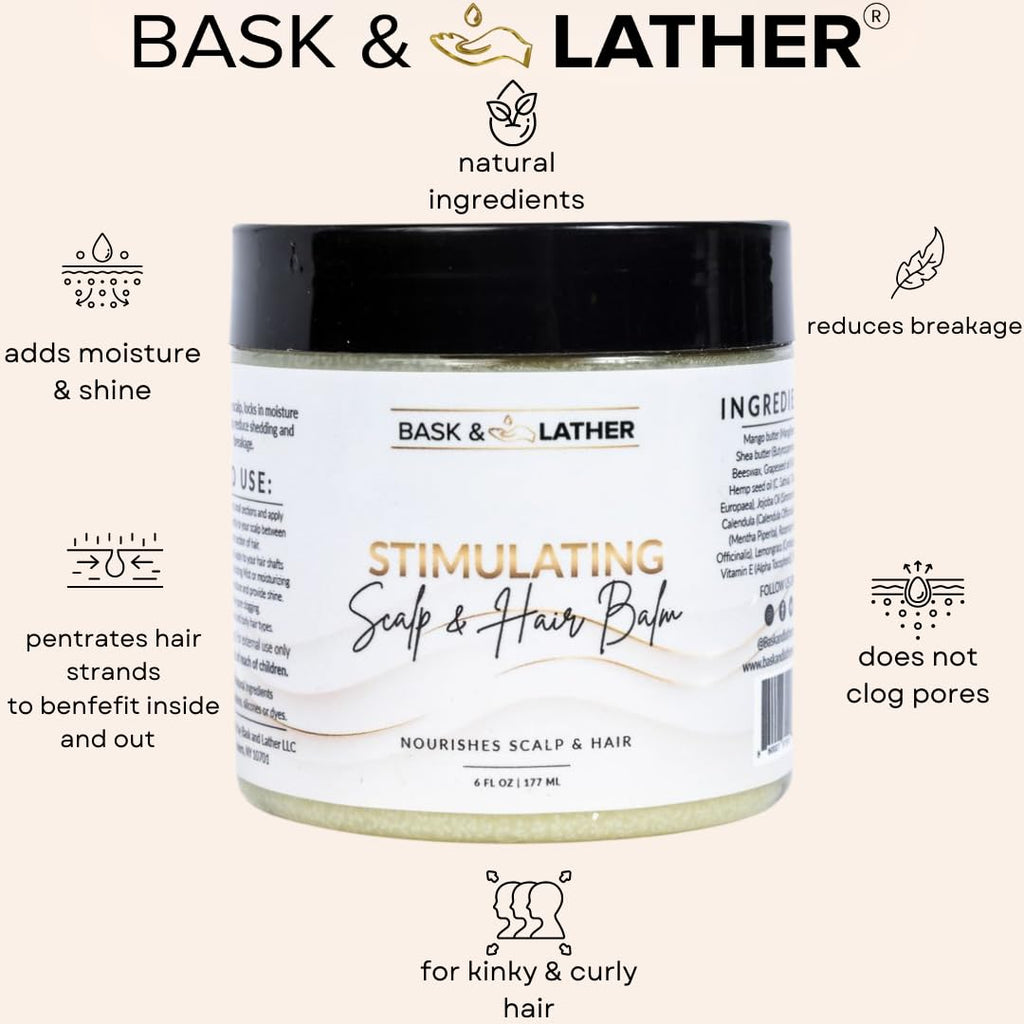 Complete Natural Haircare System for Growth & Hydration | Hair Elixir + Scalp Stimulator Oil + Balm + Hydrating Mist