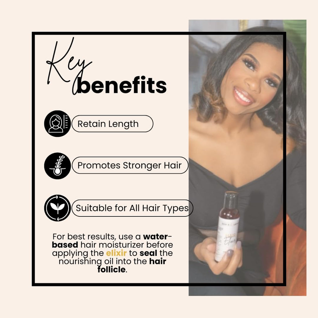 Complete Natural Haircare System for Growth & Hydration | Hair Elixir + Scalp Stimulator Oil + Balm + Hydrating Mist